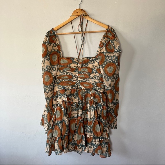 ULLA JOHNSON Naiya Dress Metallic Ruffle Mini $595 NWOT Size 6 - Picture 5 of 7